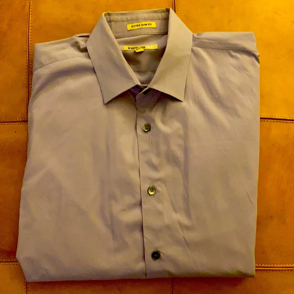 Men’s Large Express 1MX Purple Dress Shirt